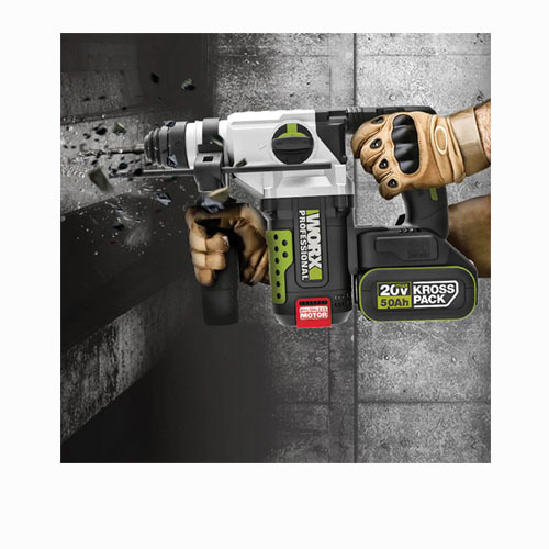 פטישון נטען בראשלס WORX Professional Brushless WU389.9 26mm 20V – (גוף בלבד)