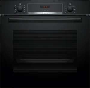 תנור אפייה בנוי Bosch Serie 4 HBA534EB3 - עיצוב שחור יוקרתי וטכנולוגיית טורבו 3D