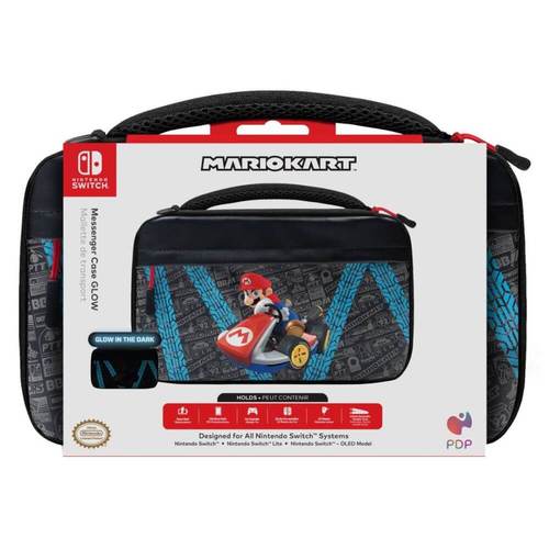תיק נשיאה זוהר בחושך ל-Nintendo Switch / OLED / Lite דגם PDP Messager Mario Kart