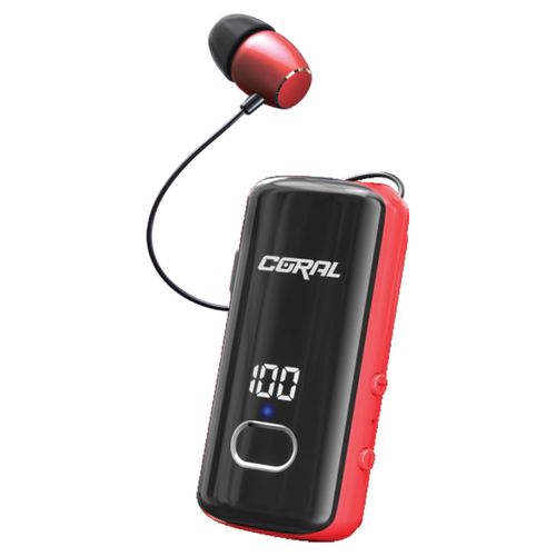 אוזניית קליפס רולר CORAL VIBE 5 BT - צבע אדום