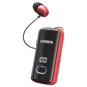 אוזניית קליפס רולר CORAL VIBE 5 BT - צבע אדום