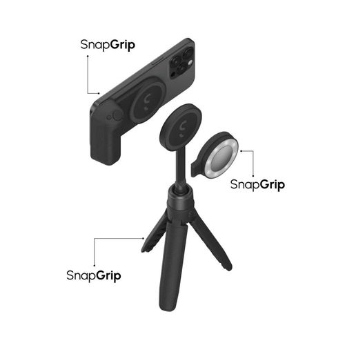Shiftcam SnapGrip Creator Kit Midnight אחיזה מגנטית חכמה לסמארטפון + ערכת אביזרים לצילום מקצועי