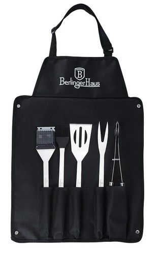 מארז כלי ברביקיו מקצועי כולל סינר Berlinger Haus BH8652