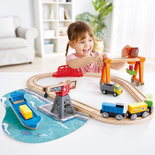 ערכת רכבת ונמל להעמסה ופריקה 25 חלקים