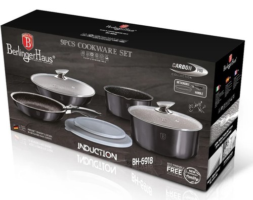 סט 4 כלי בישול 9 חלקים Berlinger Haus Carbon Pro BH-6918