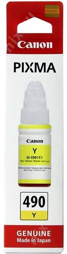 מיכל דיו צהוב מקורי Canon GI-490 Y 