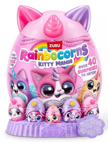 בובה בהפתעה Rainbocorns Eggzania עונה 2 סדרת Kitty Mania המופלאה למעלה מ 40 הפתעות