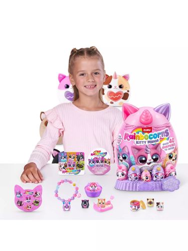 בובה בהפתעה Rainbocorns Eggzania עונה 2 סדרת Kitty Mania המופלאה למעלה מ 40 הפתעות
