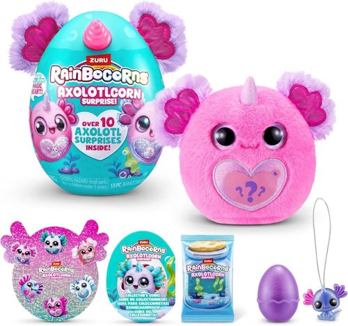 ביצת ריינבוקורן Rainbocorns Axolotlcoron Surprise – בובת אקסולוטל קסומה עם מעל 10 הפתעות
