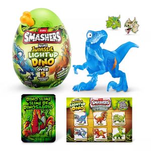 דמות דינוזאור בהפתעה Smashers Jurassic Nano זוהר בחושך