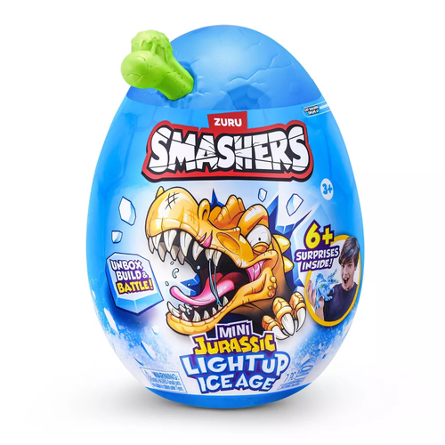 דמות דינוזאור Smashers Jurassic Light Up Ice Age – ביצת הפתעה קפואה וזוהרת