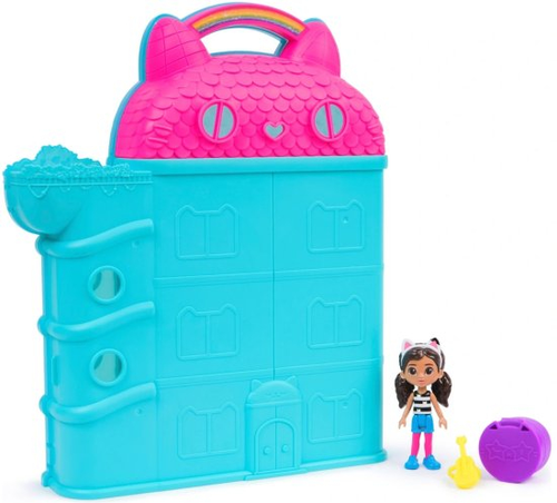 בית בובות נייד עם דמות גבי ואביזרים נוספים