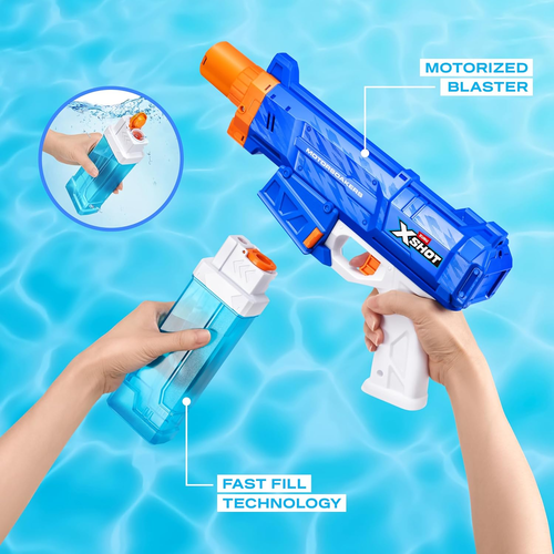 אקדח מים חשמלי Water Turbo Stream עם מחסנית טעינה מהירה וטווח מוגדל