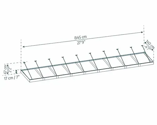 גגון SOPHIA XL אפור - לבן אופל 1.4x8.5 הובלה חינם 707408