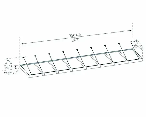 גגון SOPHIA XL אפור - לבן אופל 1.4x3.8 הובלה חינם 707703 