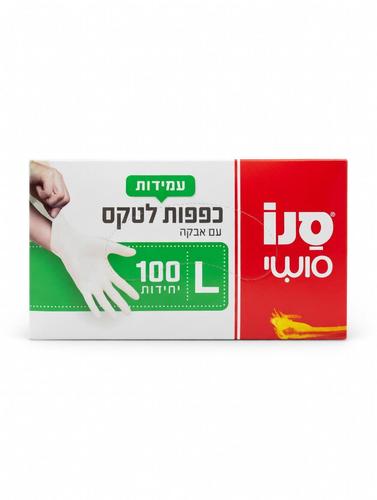 כפפות לטקס L ‏| 100 יח'
