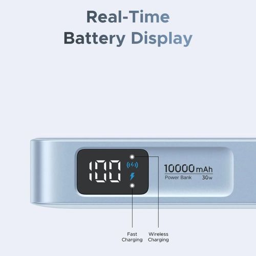 סוללת גיבוי מגנטית Ugreen 10,000mAh MagFlow טעינה Qi2 25W וכבל 30W מובנה