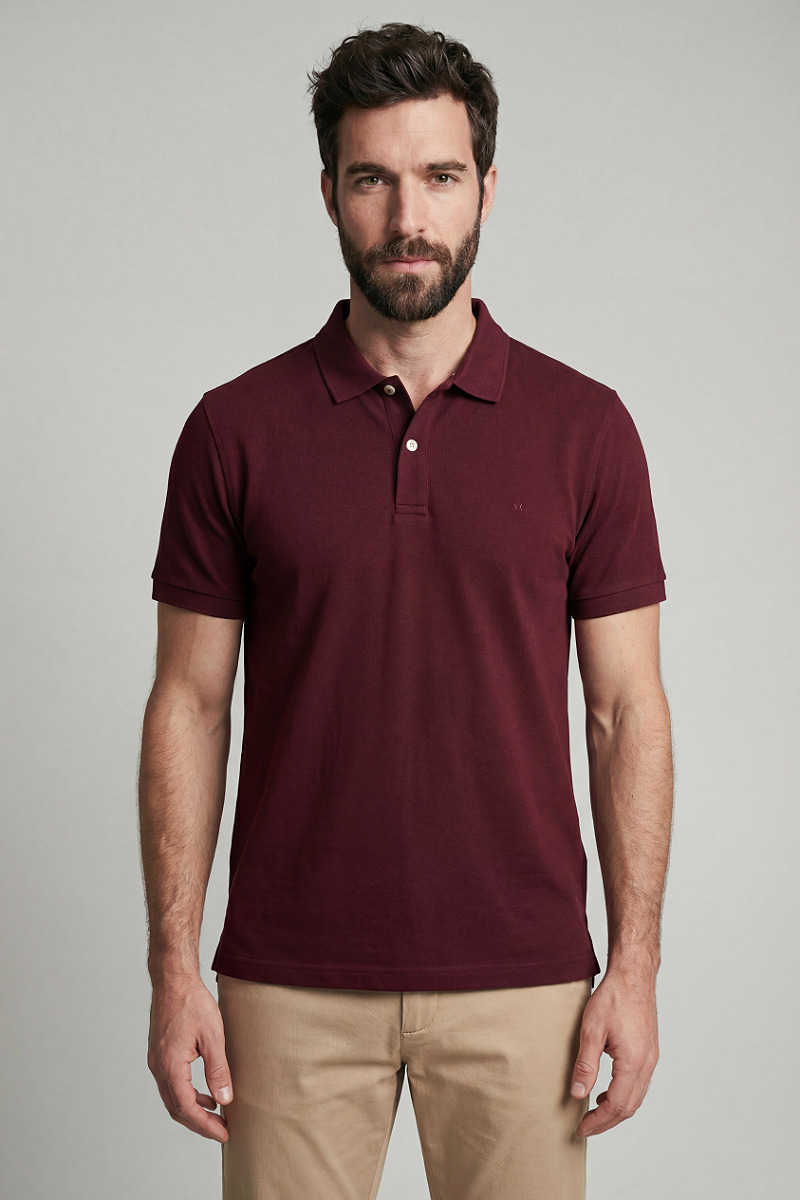 חולצת פולו בורדו NON IRON