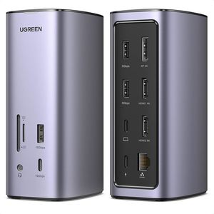 תחנת עגינה 13-ב-1 UGREEN USB-C CM555 90325 עם HDMI כפול ו-DP
