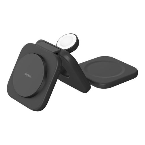 מטען אלחוטי מגנטי 3 ב-1 נייד עם Qi2 15W Belkin BoostCharge Pro
