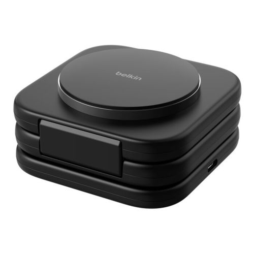מטען אלחוטי מגנטי 3 ב-1 נייד עם Qi2 15W Belkin BoostCharge Pro