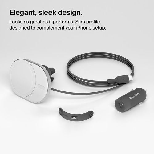 מטען מגנטי אלחוטי לרכב Belkin עם Qi2 15W – תואם MagSafe ואייפון