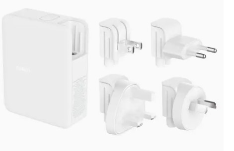 מטען קיר 4 יציאות Belkin BoostCharge 140W עם מתאמים לשקעים UK, EU, US