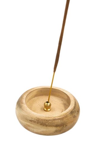 מעמד עץ עגול לקטורת