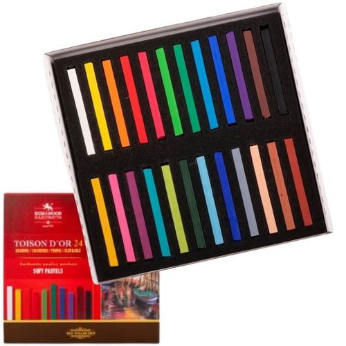סט 24 פסטל מרובע צבעוני רך Koh-I-Noor Toison D'or