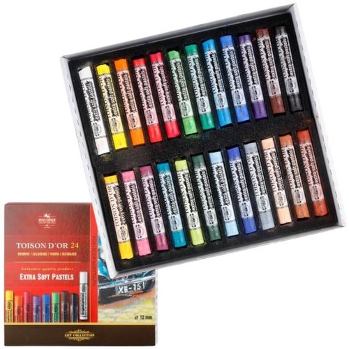 סט 24 פסטל עגול צבעוני רך Koh-I-Noor Toison D'or