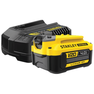 ערכת סוללה ומטען 18V 4.0Ah + מטען 4A STANLEY FATMAX V20 | דגם SFMCB14M1