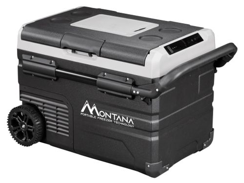 מקרר לרכב 35 ליטר Montana עם גלגלים וידית נשיאה – קירור והקפאה לשימוש בנסיעות וטיולים