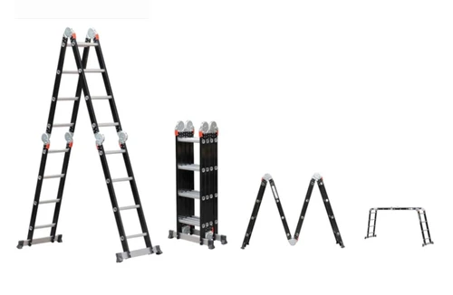 סולם מפרקים 4X3 ג'מבו אלומיניום שחור 3.80 דגם KR-0603B