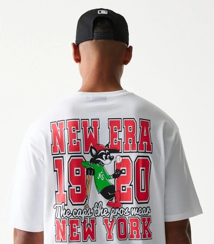 חולצת ניו ארה New Era Baseball Cat Character Oversized T-Shirt | גברים