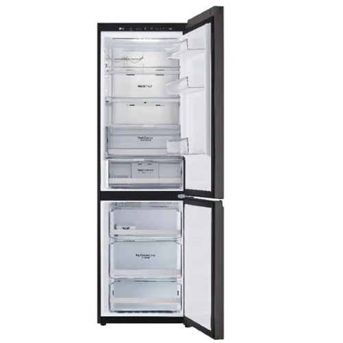 מקרר מקפיא תחתון 344 ליטר דגם LG GR-B374WG זכוכית לבנה