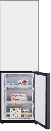מקרר מקפיא תחתון 344 ליטר דגם LG GR-B374WG זכוכית לבנה