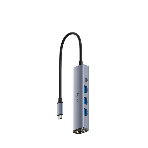 מולטי פורט 5 ב-1 Cudy USB Hub with GbE UH605