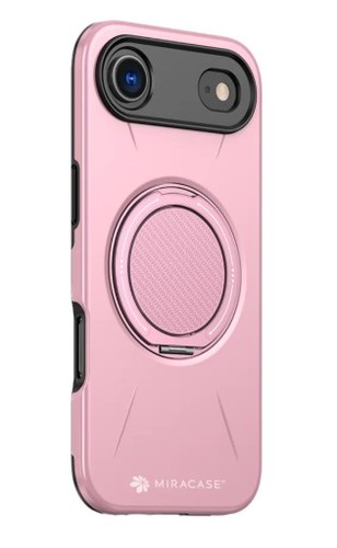 כיסוי פלסטיק ורוד עבור Miracase Miramag iPhone 17 Air