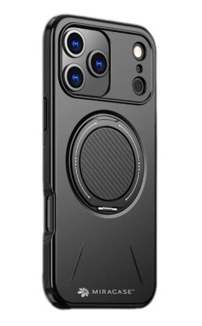 כיסוי פלסטיק שחור עבור Miracase Miramag iPhone 17 Pro