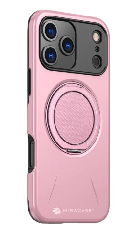 כיסוי פלסטיק ורוד עבור Miracase Miramag iPhone 17 Pro