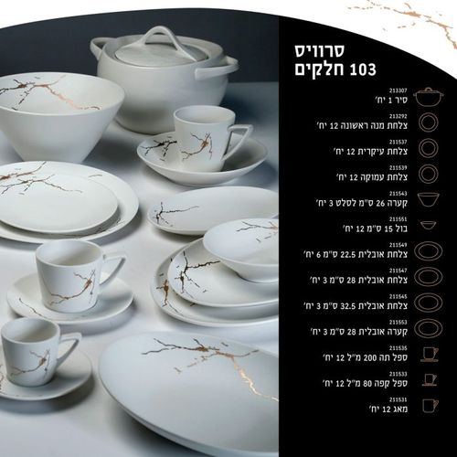 מערכת אוכל סרוויס 103 חלקים