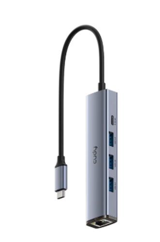 תחנת עגינה CUDY 6-IN-1 USB-C Hub with GbE & 4K@60Hz HDMI UH606