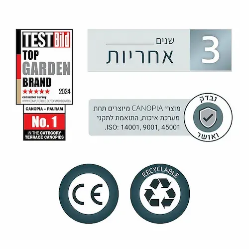 גגון Bordeaux לבן שקוף 1.4x4.5-הובלה חינם 703841 