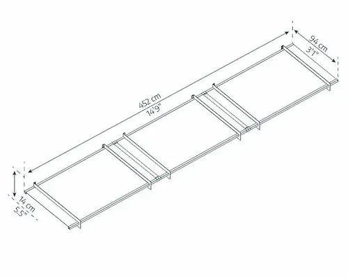 גגון NANCY אפור שקוף 1x4.5 הובלה חינם 706958 