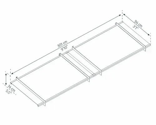 גגון NANCY אפור שקוף 1x3 הובלה חינם 706956