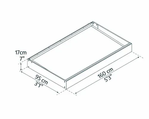 גגון Sophia אפור שקוף 1x1.6-הובלה חינם 705904