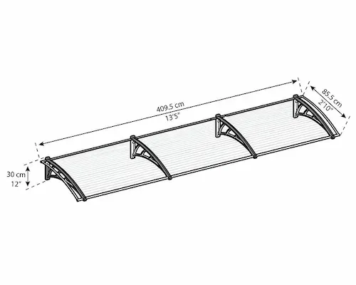 גגון Neo כפול דופן 0.9x4.1-הובלה חינם 703856