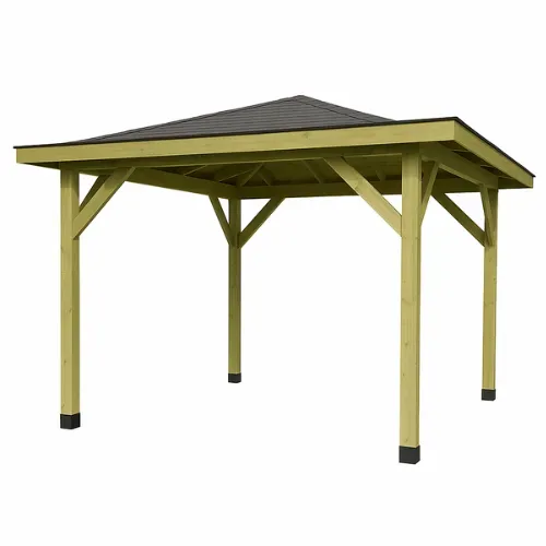 גזיבו עץ מלא 3.38X3.38 Tourist מטר Tuindeco 