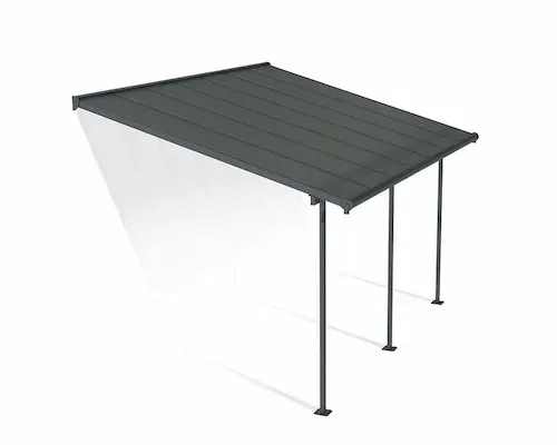 פרגולה אלומיניום Sierra אפורה 3x4.3 עם קירוי ברונזה-הובלה חינם 705329