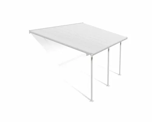 פרגולה אלומיניום Feria לבנה 3x5.5 עם קירוי לבן-הובלה חינם 702774 
